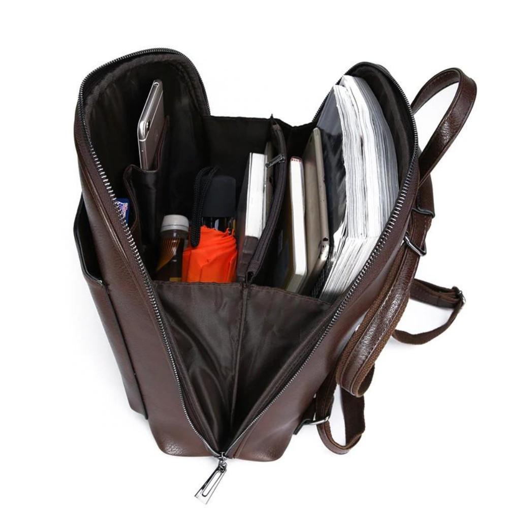 Classic Double Zipper Backpack - Stylish Design
