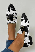 SPOTTED LOAFERS WITH GOLDEN CLIP