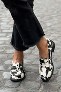 WHITE/BLACK SPOTTED LOAFER