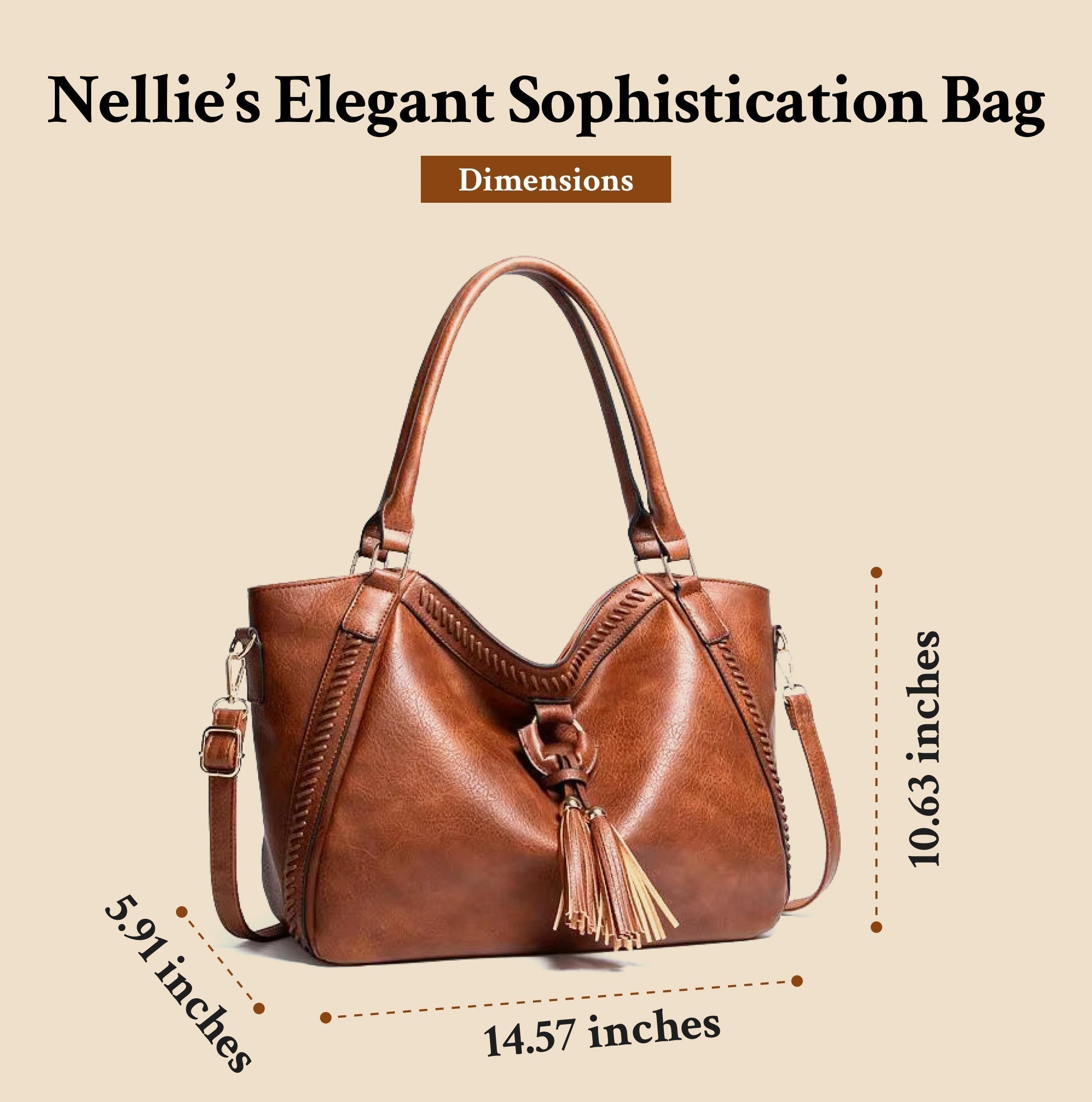 Nellie's Chic Sophistication | Leather Shoulder Bag