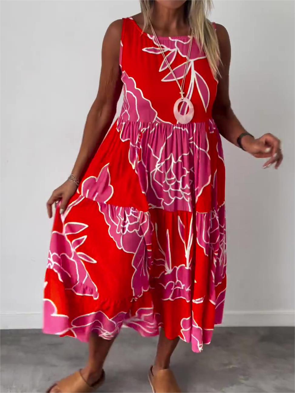 TERESA™ | ELEGANT DRESS WITH FLORAL PRINT