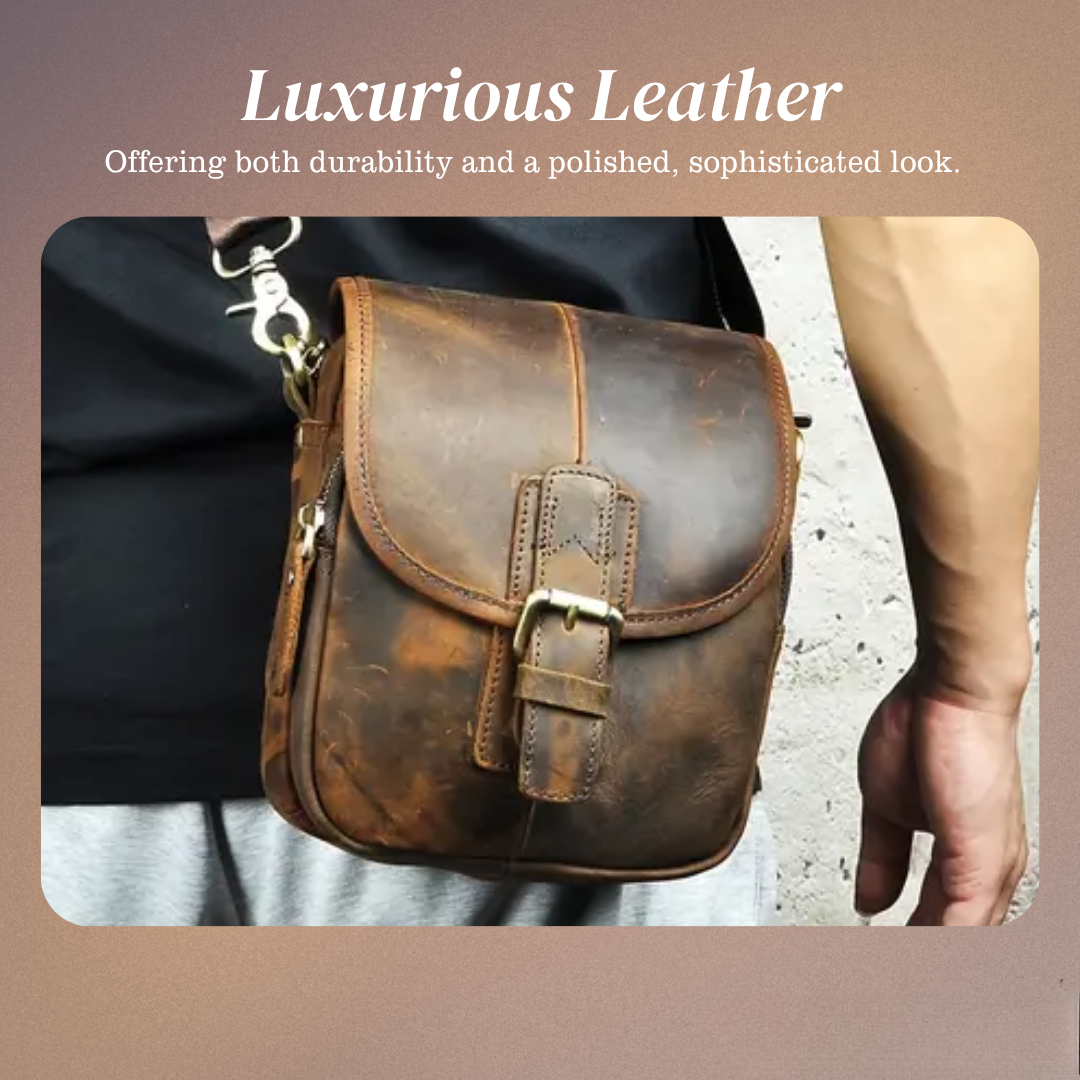 Luke - Buckled Leather Crossbody Bag