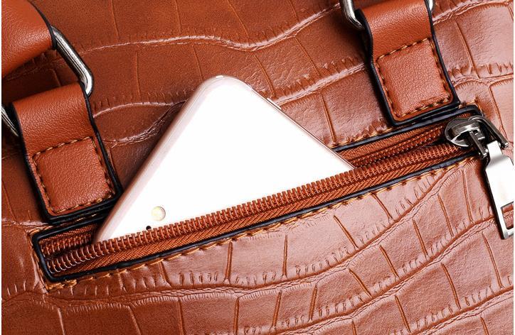 SOPHIA | VINTAGE CROC PATTERN 4-9 PIECE BAG