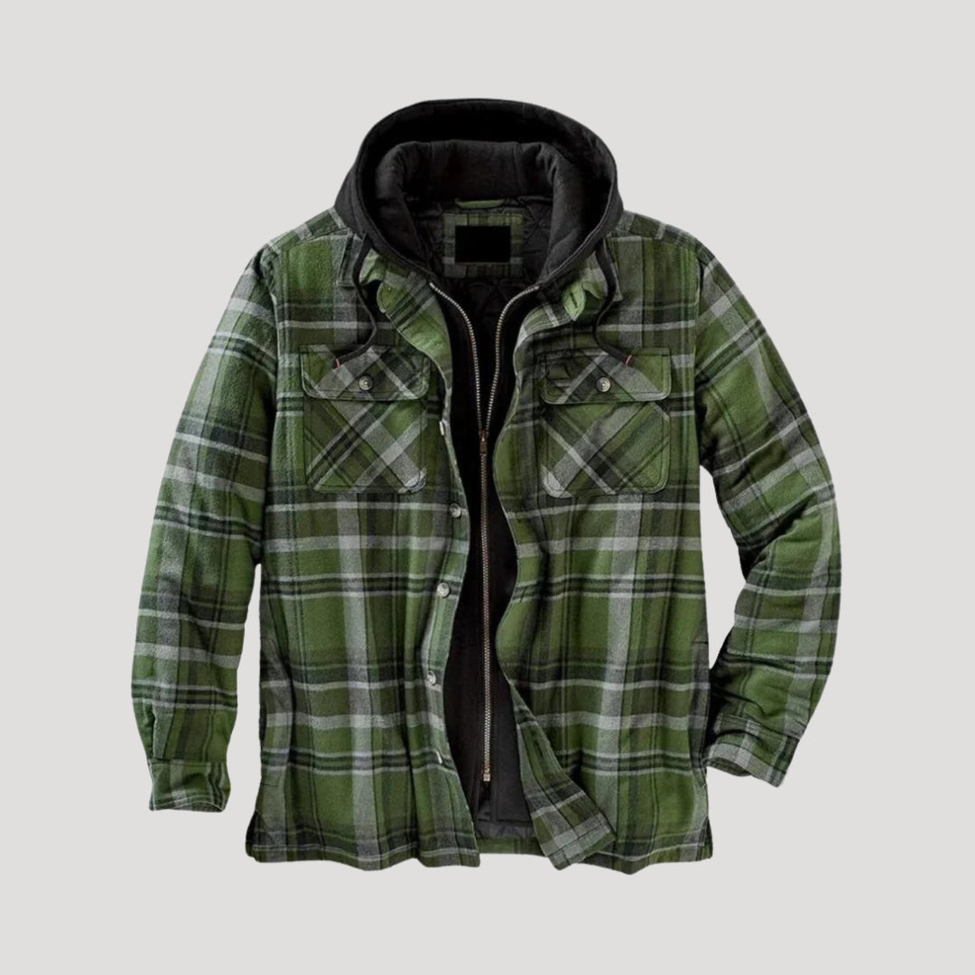 Men's spring jacket flannel fleece lined winter overshirt