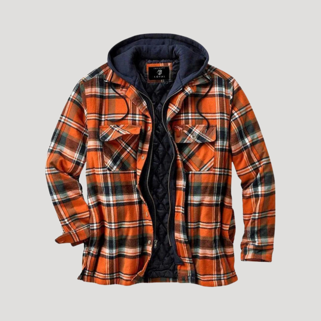 Men's spring jacket flannel fleece lined winter overshirt