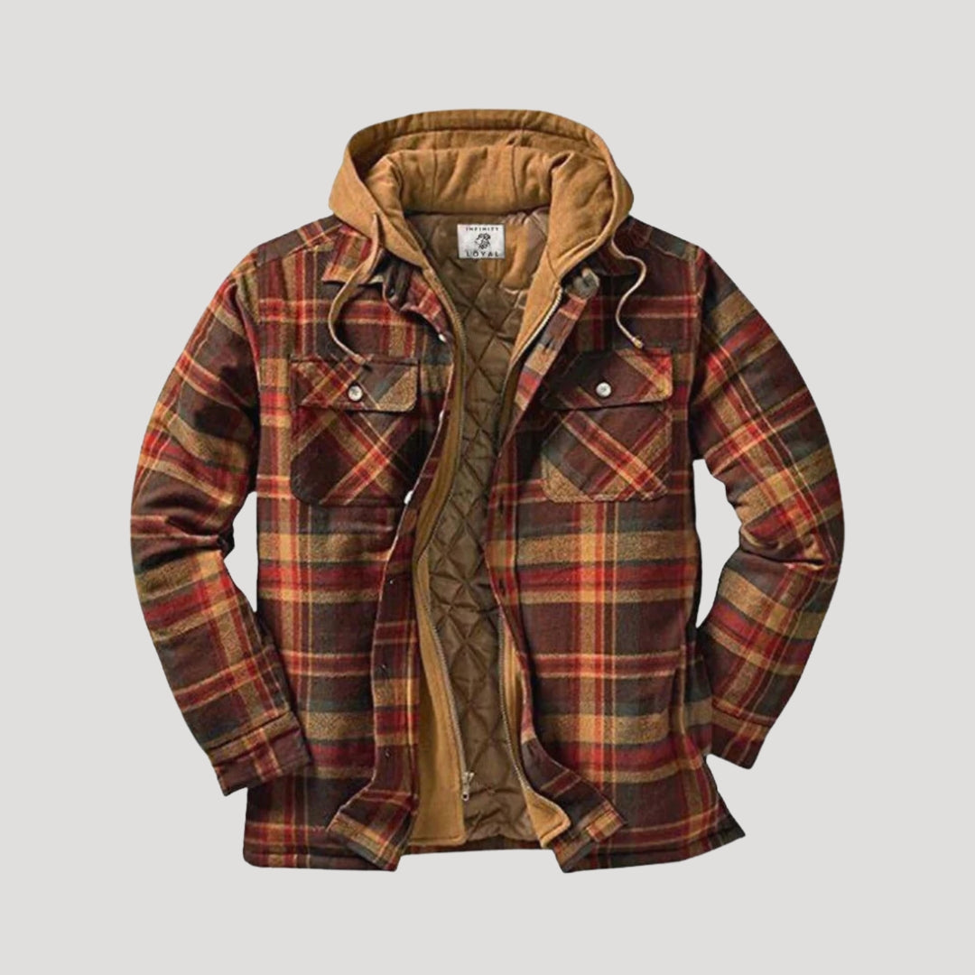 Men's spring jacket flannel fleece lined winter overshirt