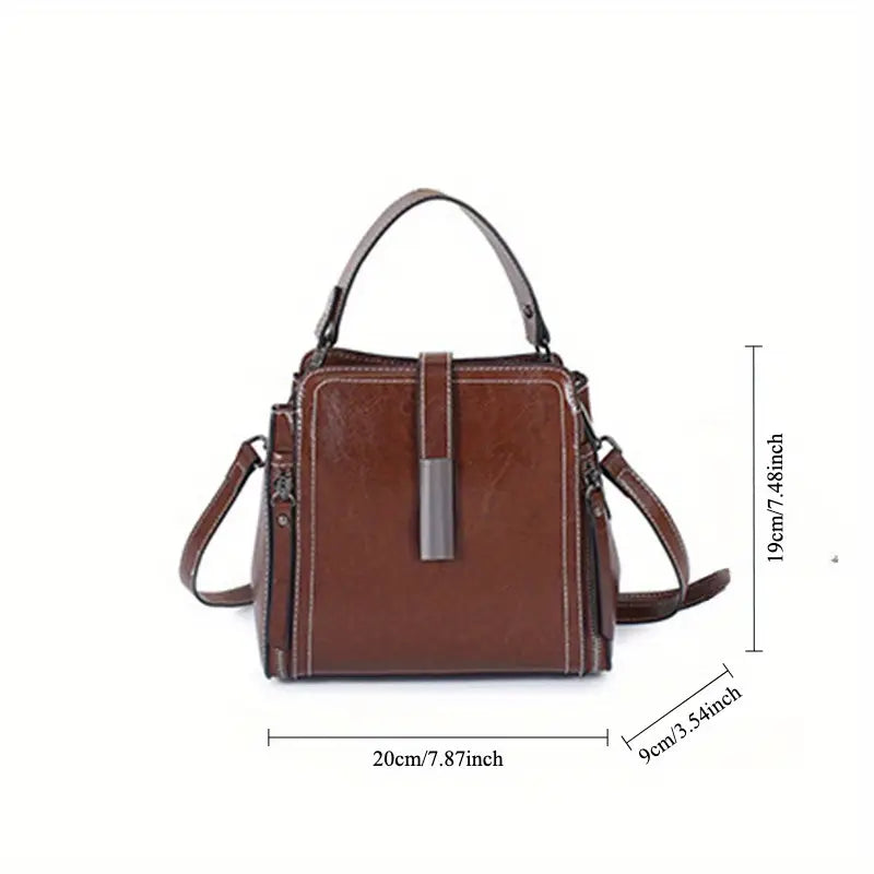 Stylish Real Leather Crossbody Bag