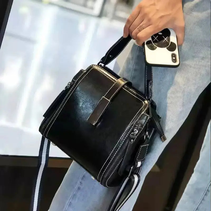 Stylish Real Leather Crossbody Bag