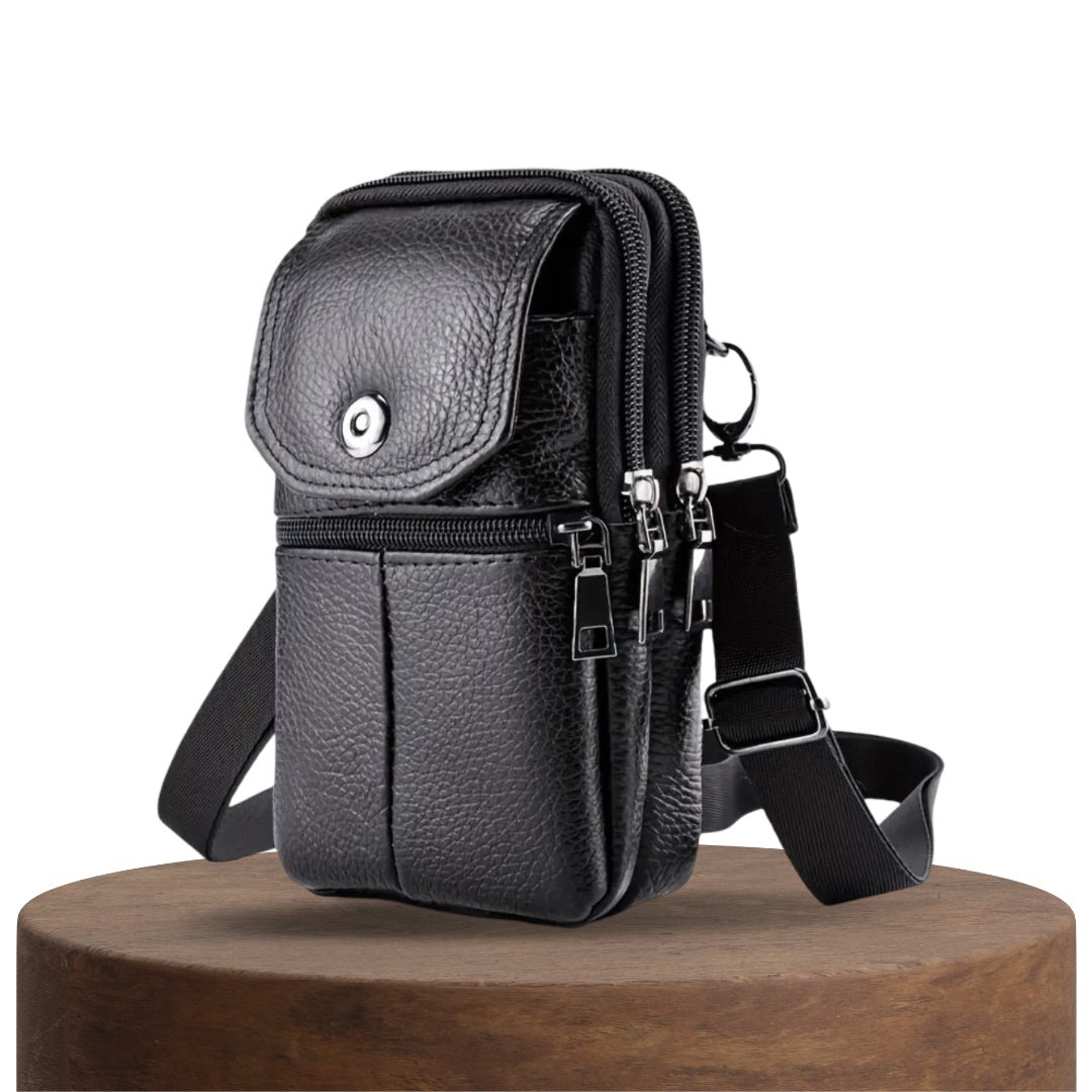 Robert - Compact Leather Shoulder Bag for Travel and Daily Use