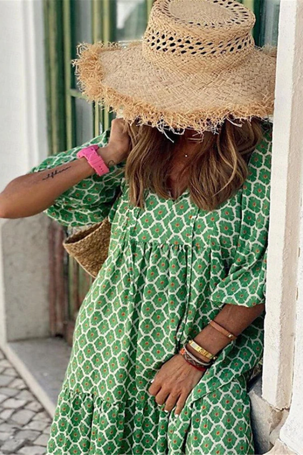 VANESSA | LONG MAXI DRESS WITH PRINT