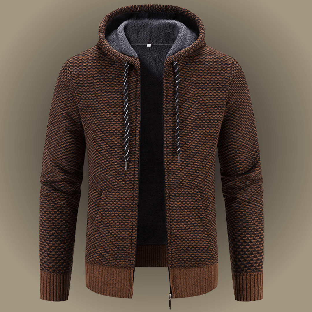Mason Winter Plush Zipper Hoodie Coat