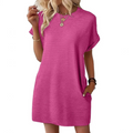 EVASHA™ – Casual Minimalist Round Neck Autumn Dress