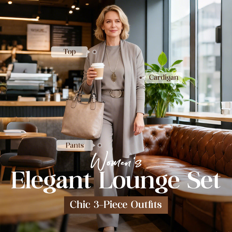 Elegant 3-Piece Set consisting of Long Cardigan, Top, and Trousers