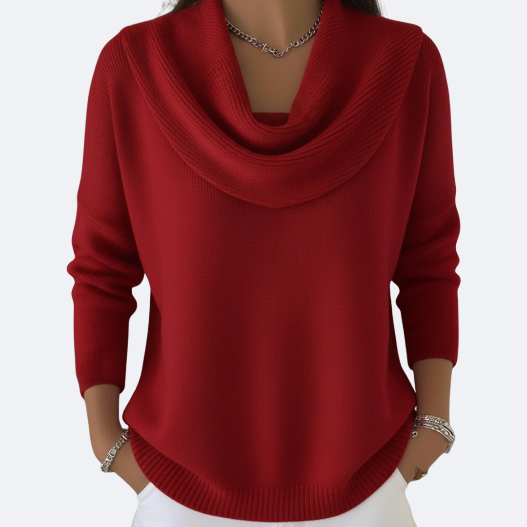 GIULIA - Comfortable Ruffle Neck Sweater
