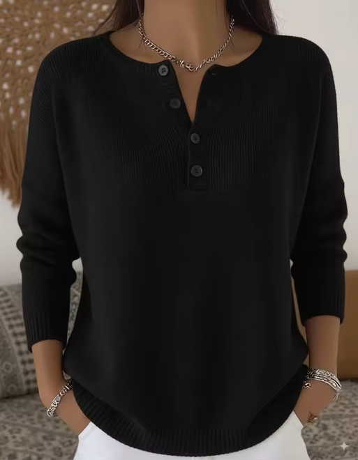 Vera | Button Neck Stylish Sweater