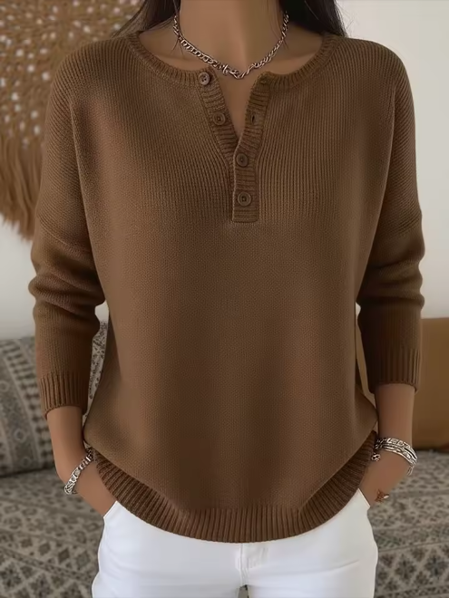 Vera | Button Neck Stylish Sweater