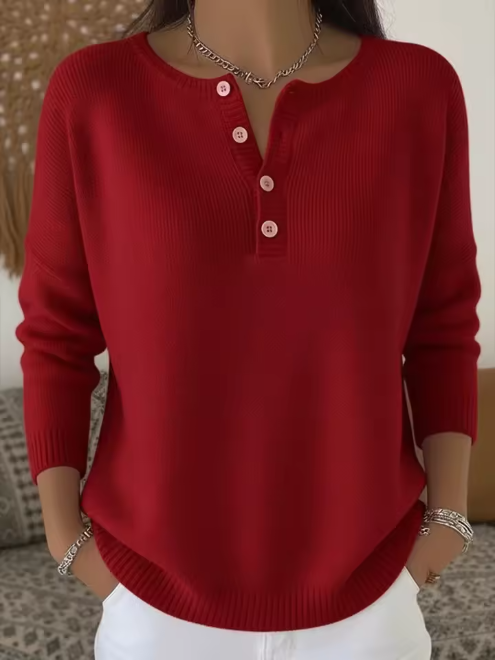 Vera | Button Neck Stylish Sweater
