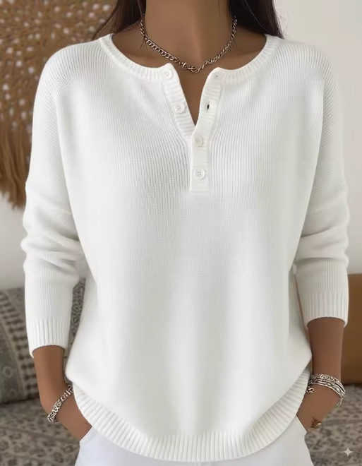 Vera | Button Neck Stylish Sweater