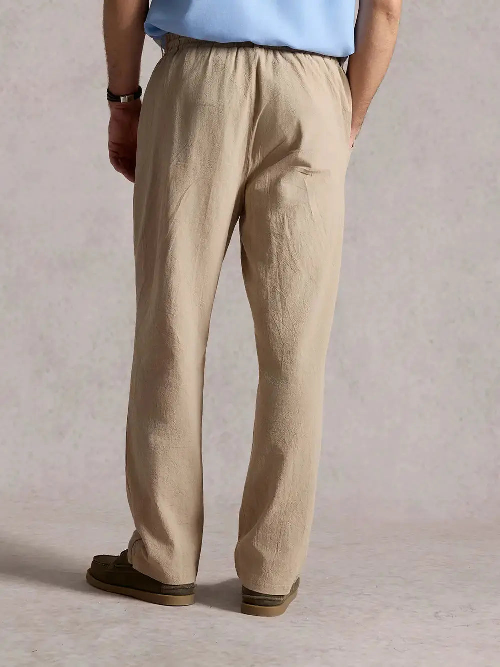 Men's Linen Blend Wide Leg Lounge Pants