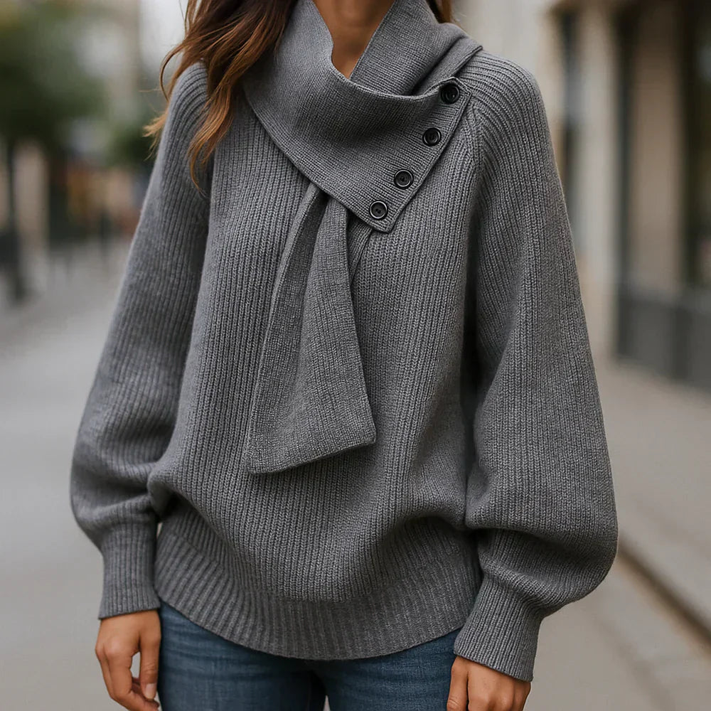 Elisa | Stylish Shawl Collar Sweater