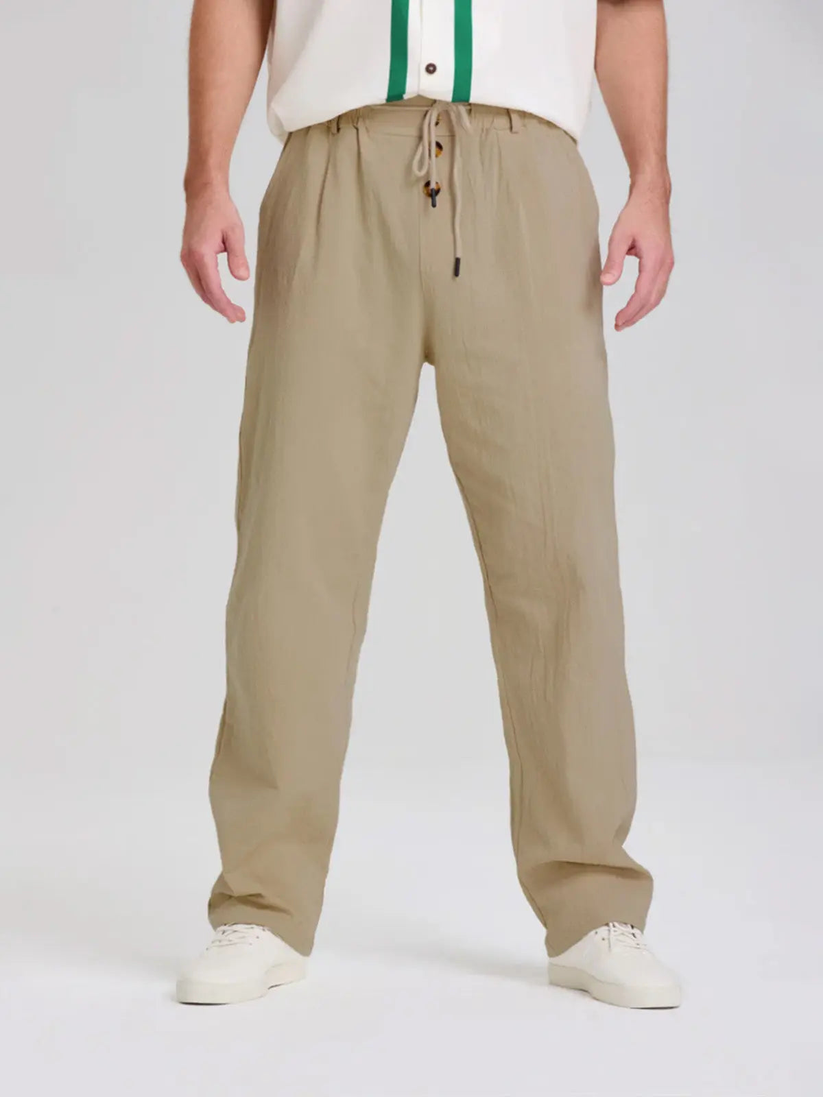 Men's Linen Blend Wide Leg Lounge Pants