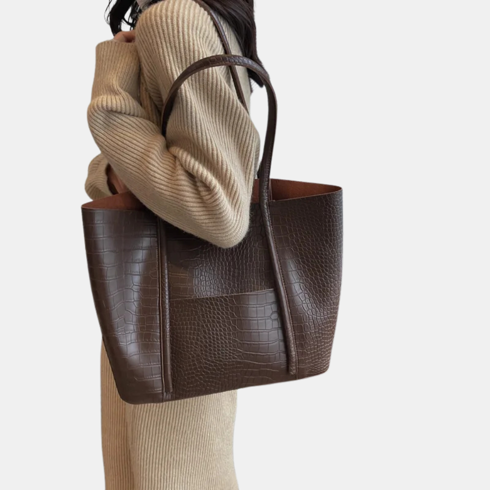 Sophia | Crocodile Leather Shoulder Bag