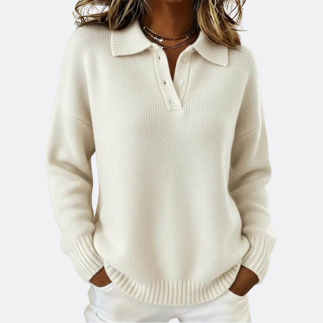 OLIVIA - Soft Polo Neck Sweater