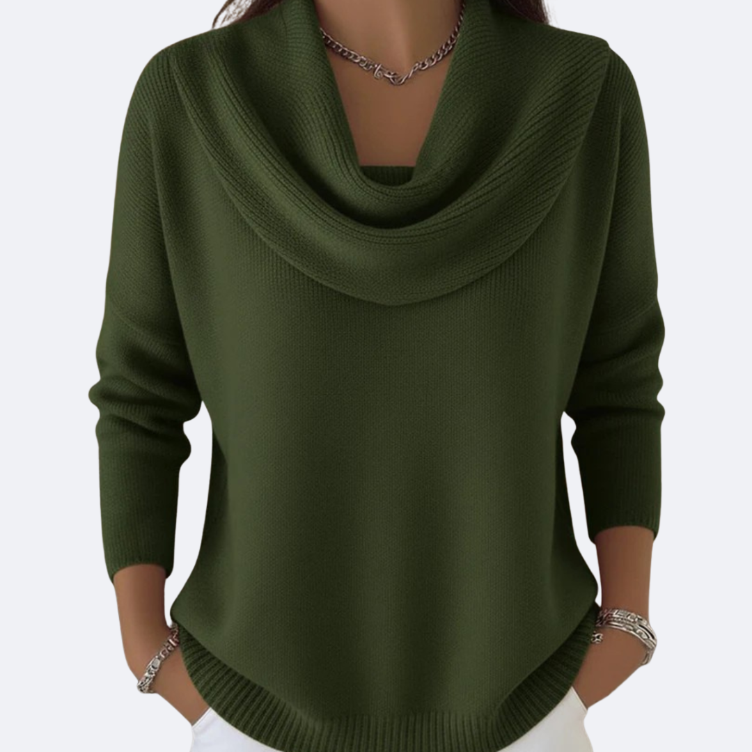 GIULIA - Comfortable Ruffle Neck Sweater