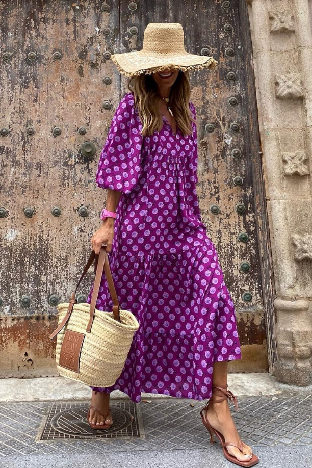 VANESSA | LONG MAXI DRESS WITH PRINT