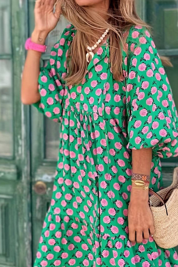 VANESSA | LONG MAXI DRESS WITH PRINT