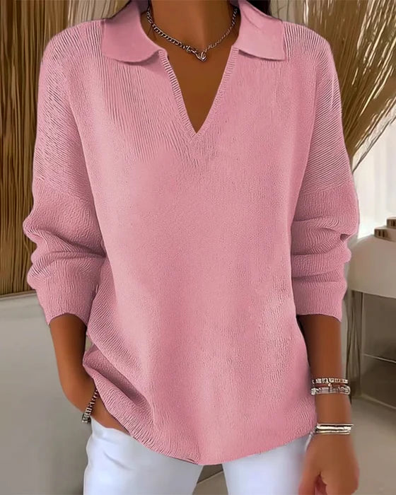 Nadia | Stylish Sweater with Soft Collar
