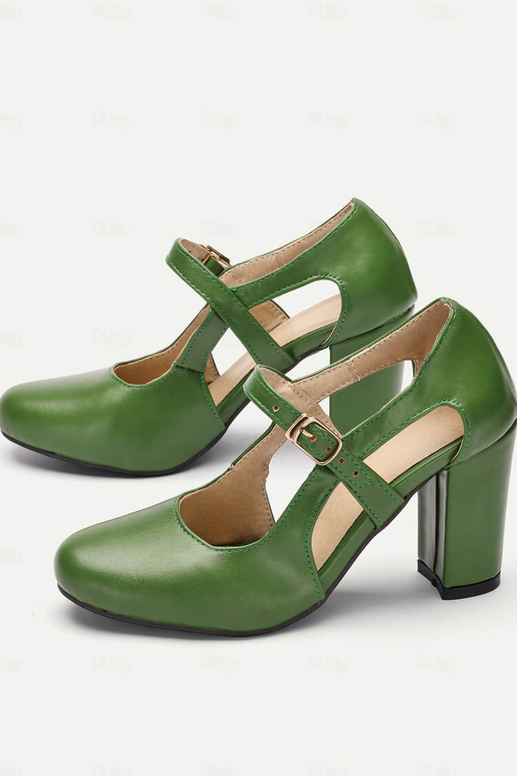 COMFORT HEEL WITH T-BAR DETAIL