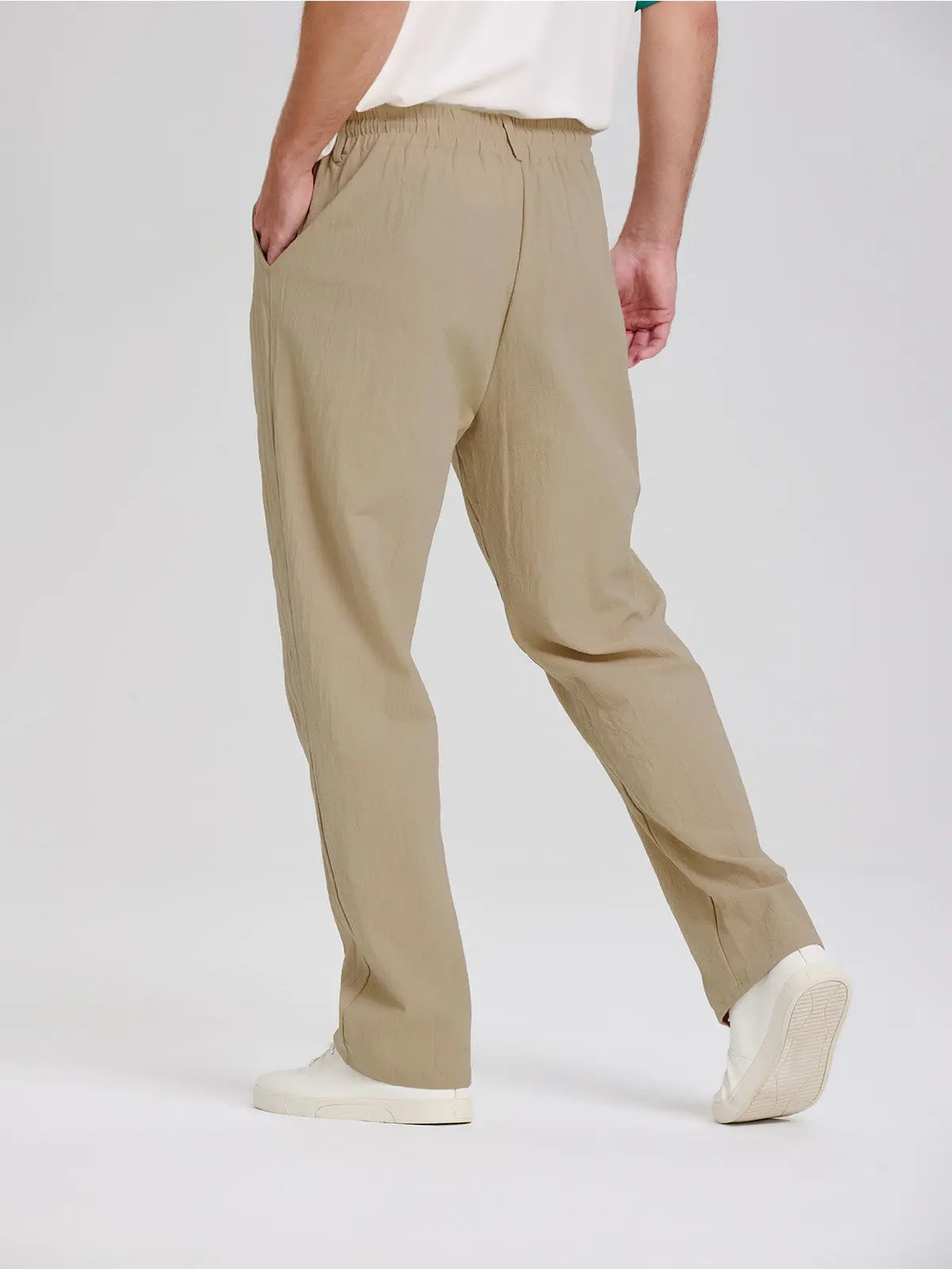 Men's Linen Blend Wide Leg Lounge Pants
