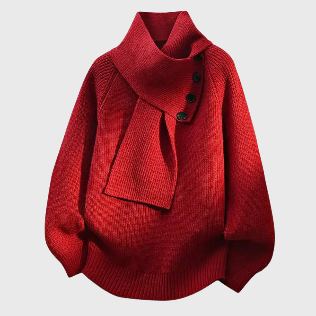 Elisa | Stylish Shawl Collar Sweater
