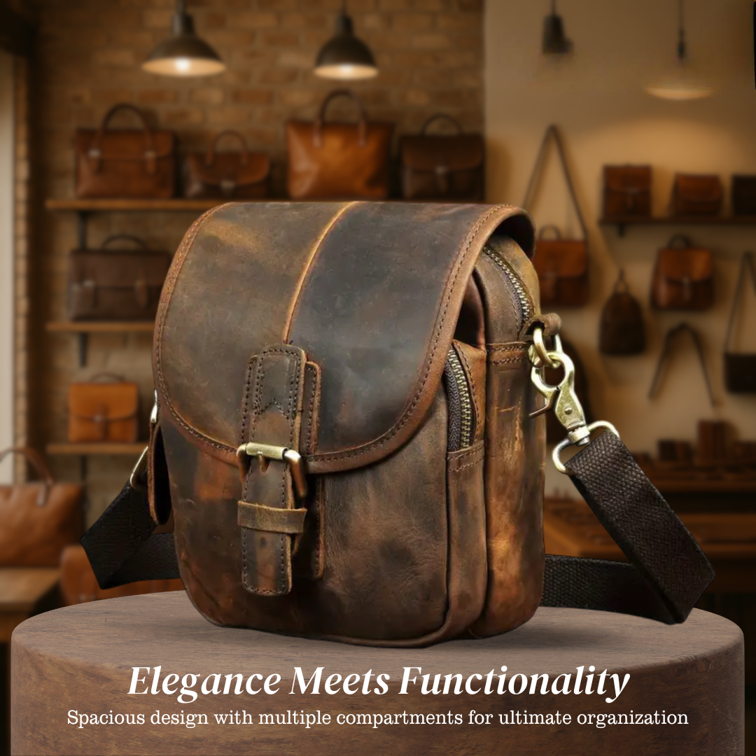 Luke - Buckled Leather Crossbody Bag