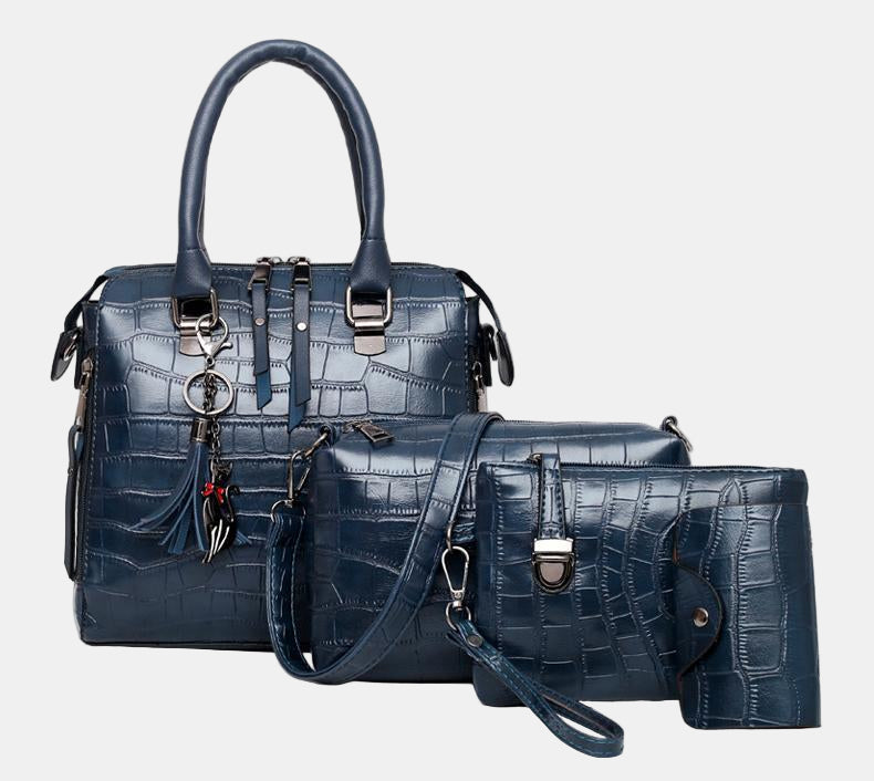 SOPHIA | VINTAGE CROC PATTERN 4-9 PIECE BAG