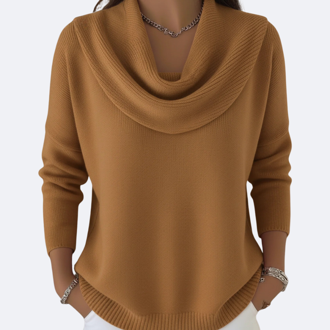 GIULIA - Comfortable Ruffle Neck Sweater