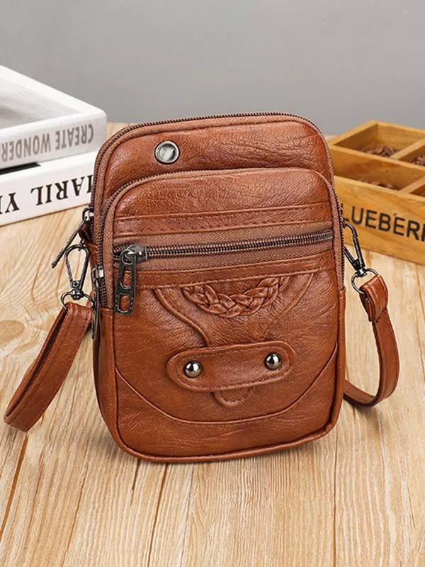 Vellana's Vintage Elegance | Leather Shoulder Bag