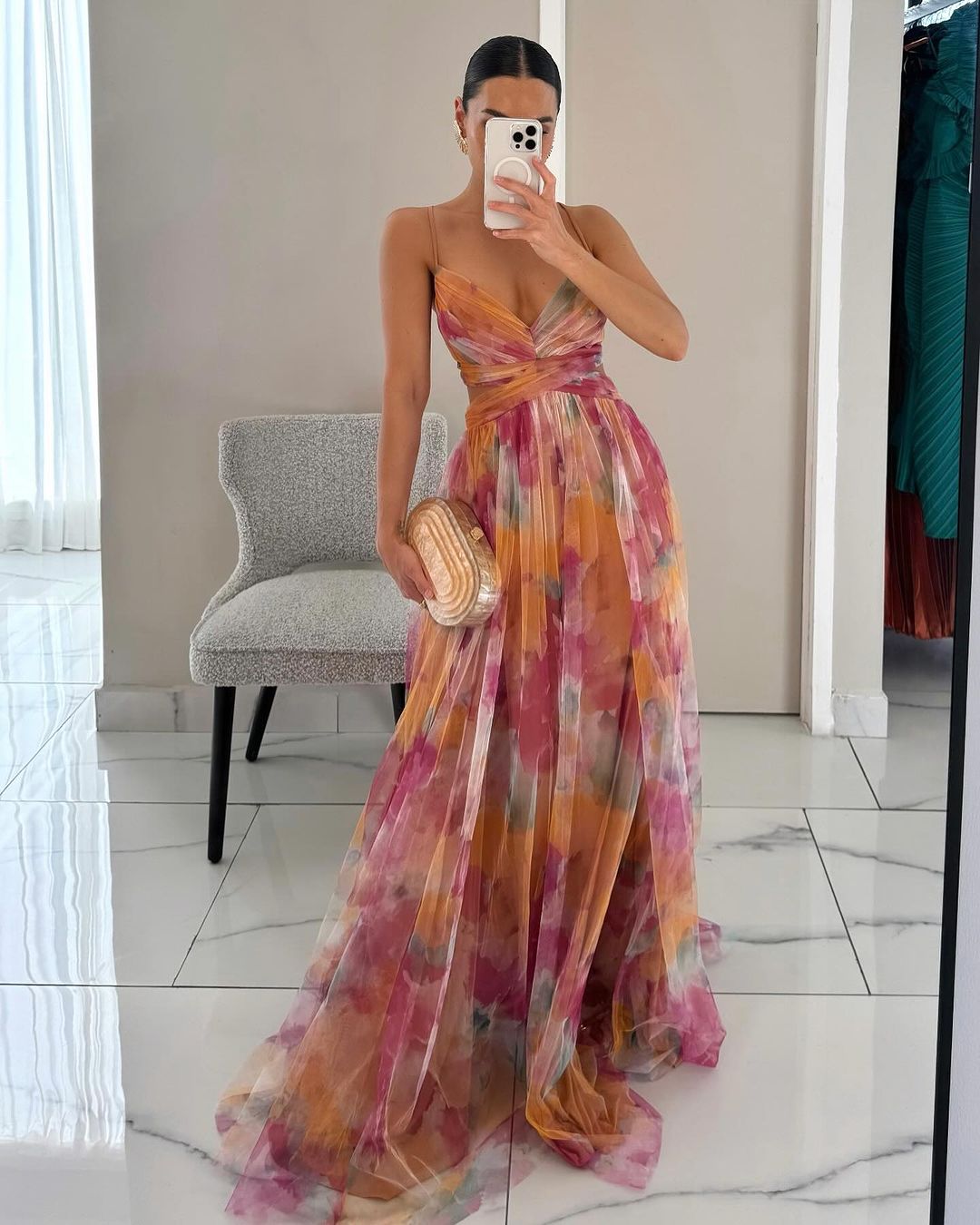 Eléna - Elegant and Floral Long Dress
