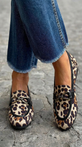 LEOPARD PRINT LOAFER WITH BUCKLE