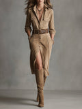 Sofia | Stylish Suede Dress