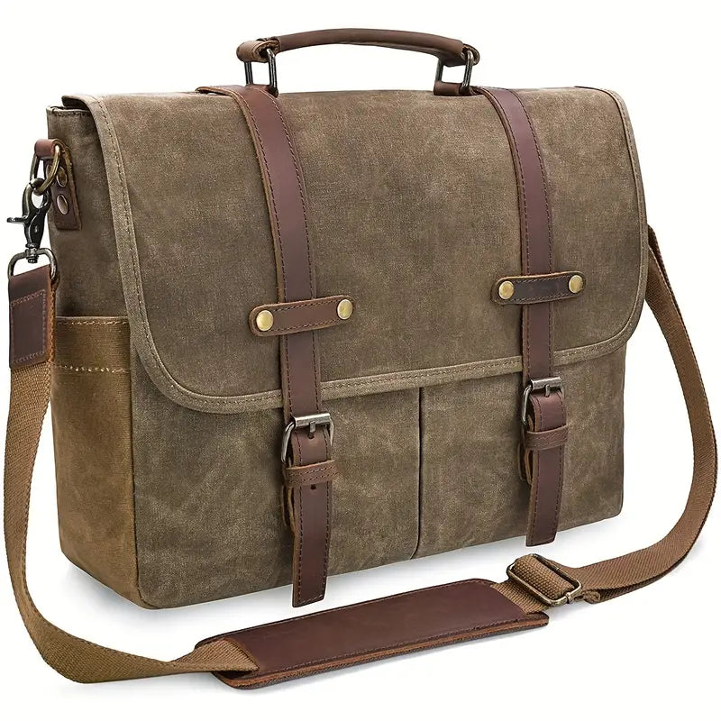 Brett - Large Capacity Waterproof Canvas Messenger Bag for Men