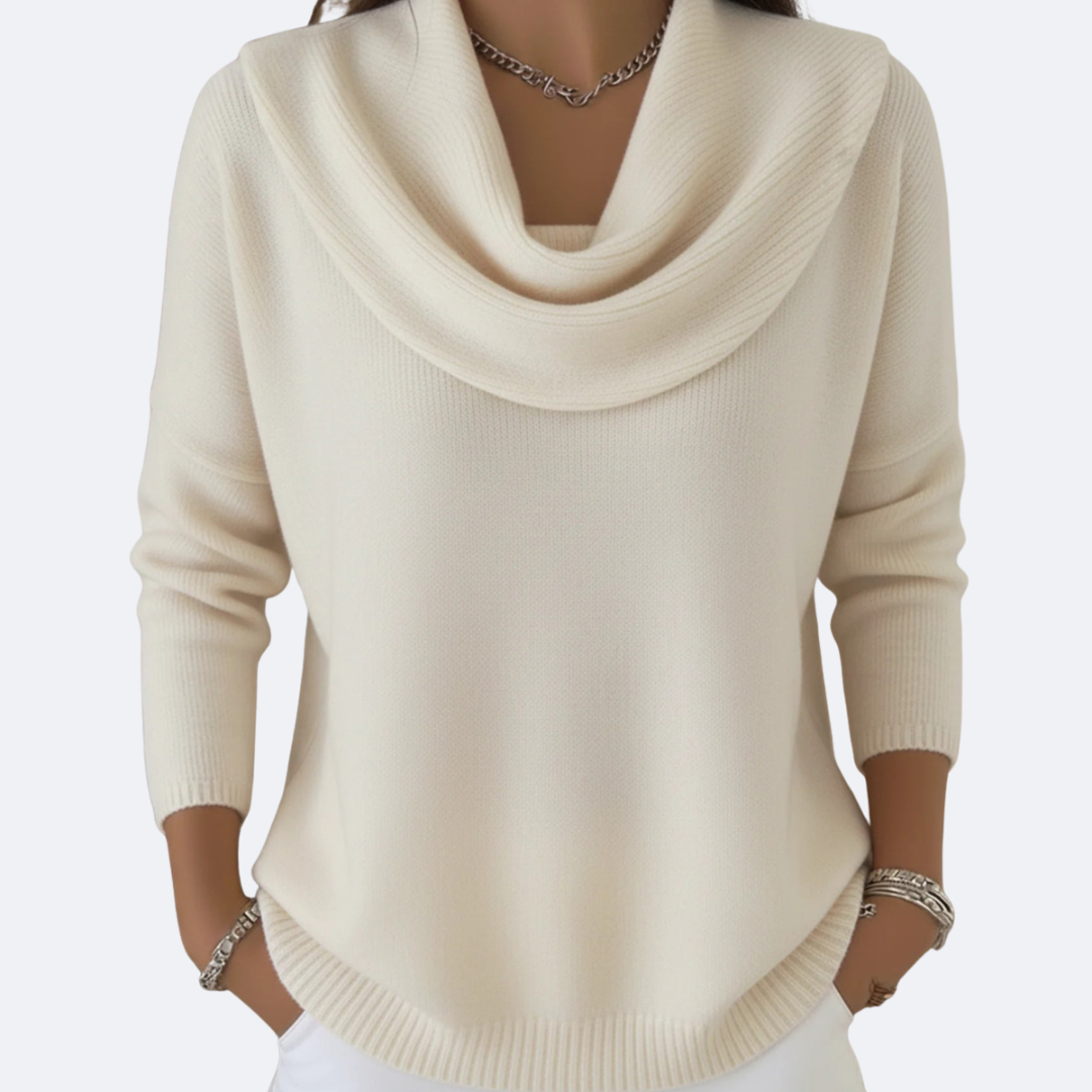 GIULIA - Comfortable Ruffle Neck Sweater