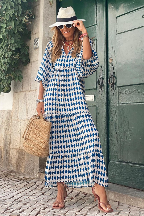 VANESSA | LONG MAXI DRESS WITH PRINT