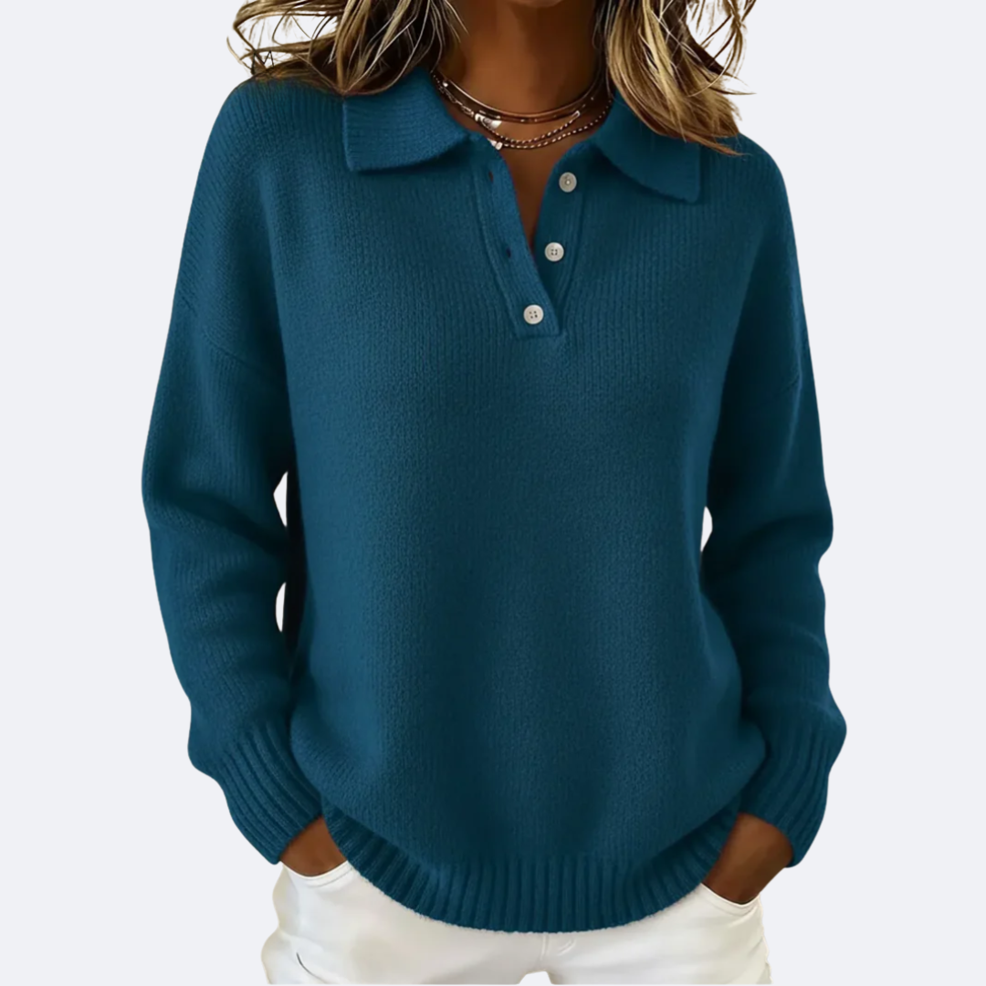 OLIVIA - Soft Polo Neck Sweater