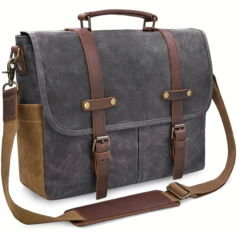 Brett - Large Capacity Waterproof Canvas Messenger Bag for Men