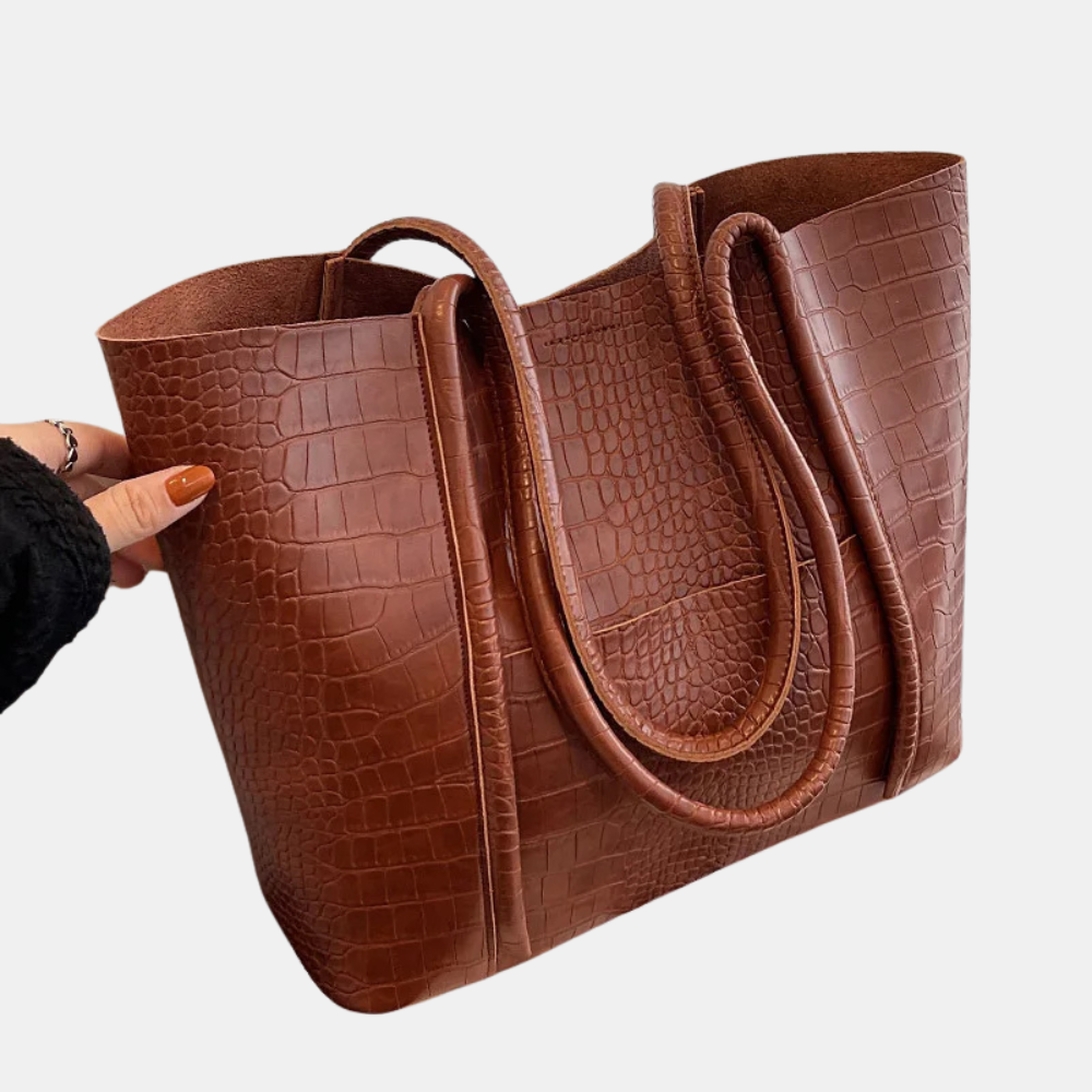 Sophia | Crocodile Leather Shoulder Bag
