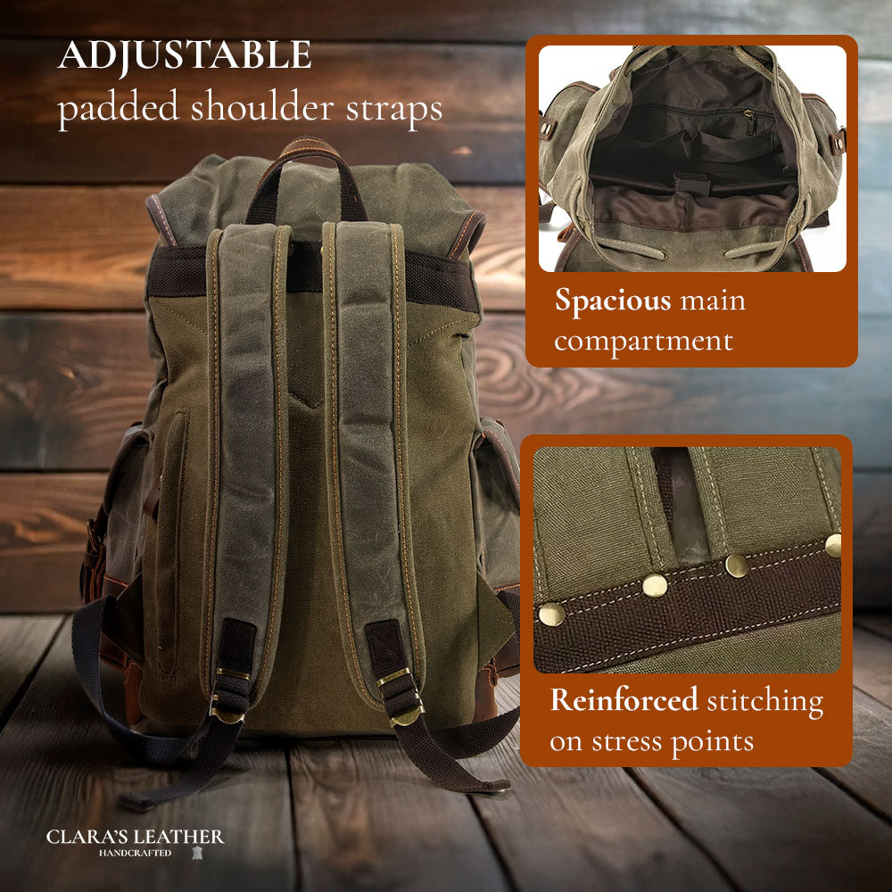 John - Ultra-Durable Canvas Mountaineer Backpack