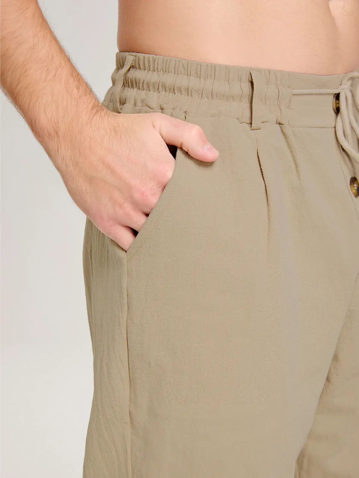 Men's Linen Blend Wide Leg Lounge Pants