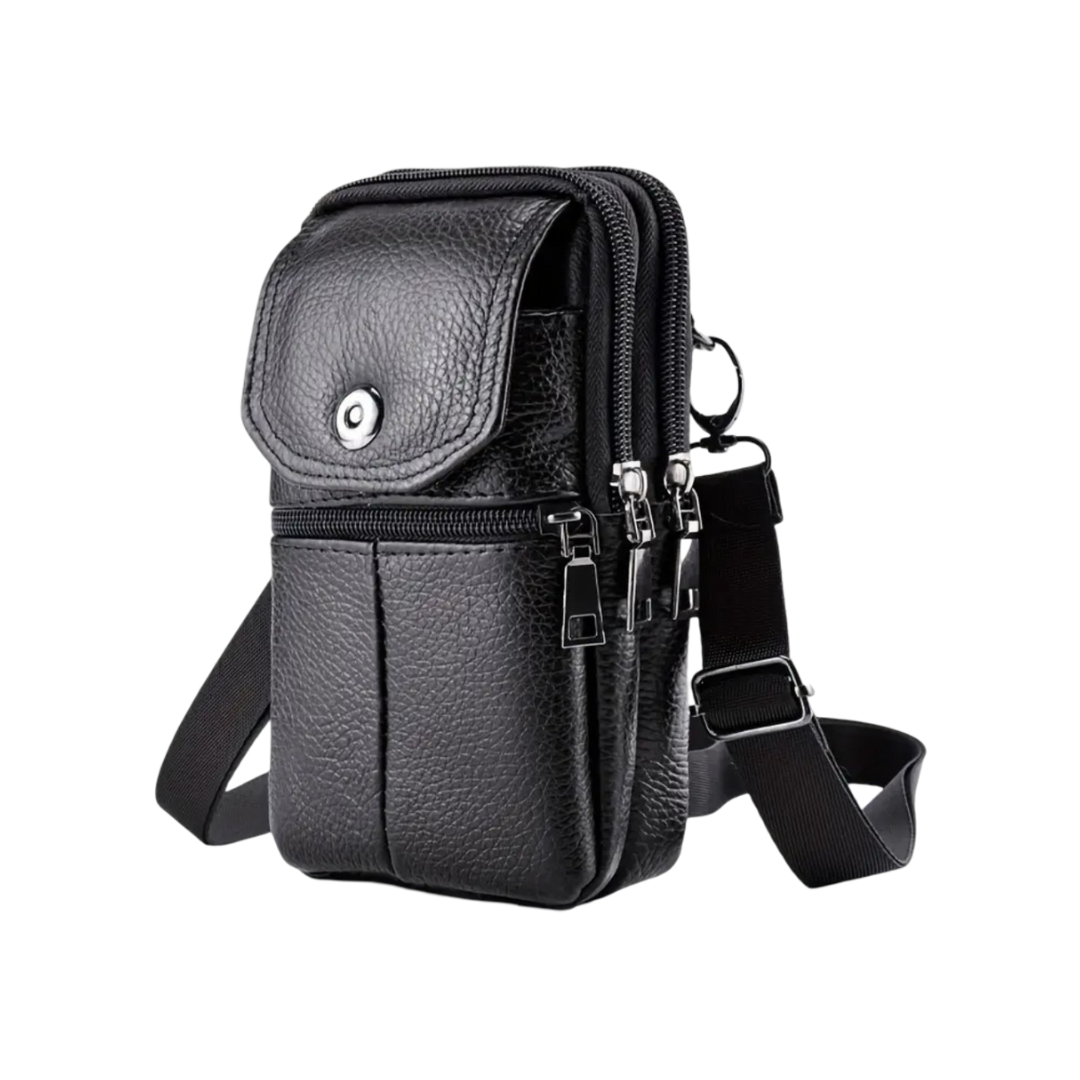 Robert - Compact Leather Shoulder Bag for Travel and Daily Use